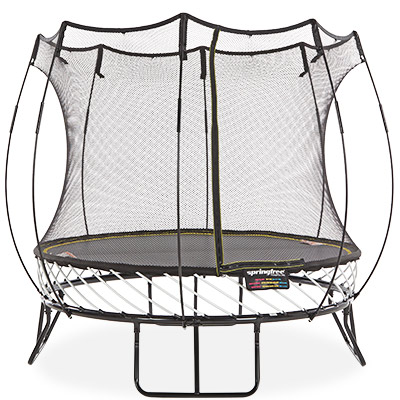 8ft Compact Round Trampoline with Safety Enclosure