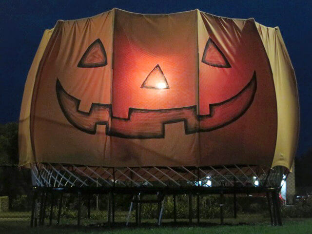 trampoline pumpkin dark