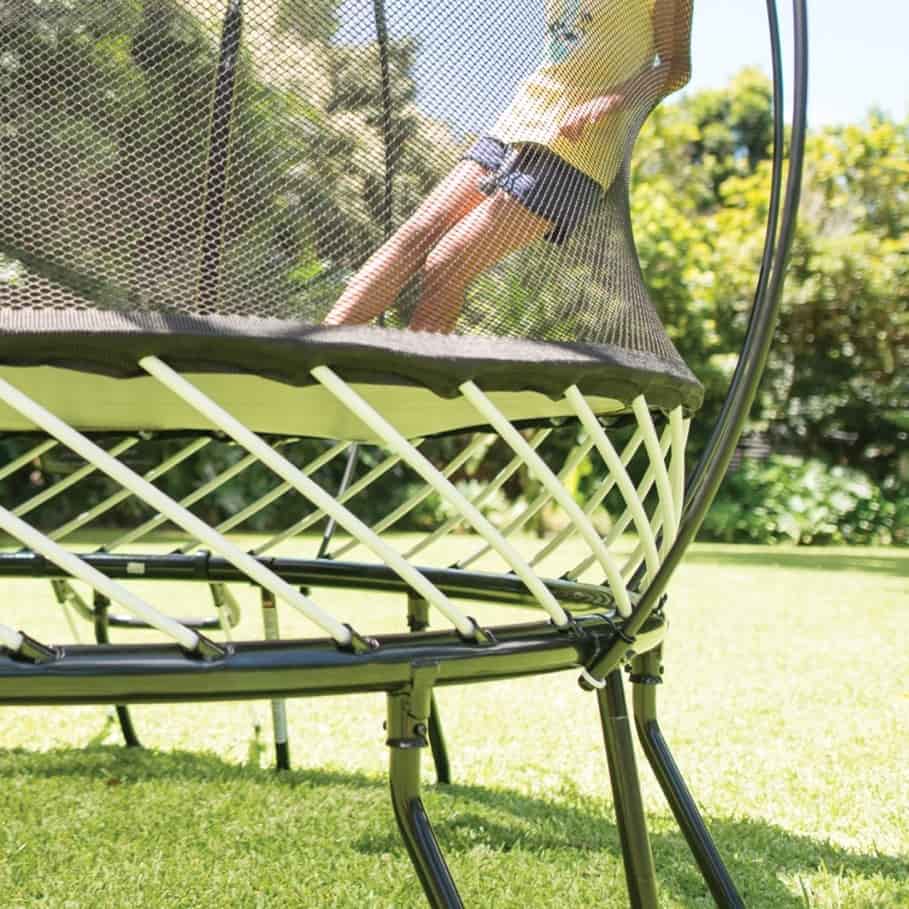 A view of the Springfree Trampoline frame.