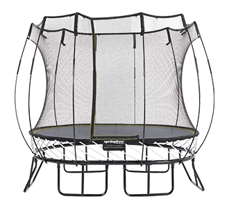 1.9x2.7m Compact Oval Trampoline with Safety Enclosure