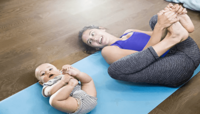 Yoga Happy Baby Pose