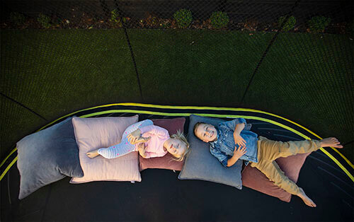 two kids in springfree trampoline