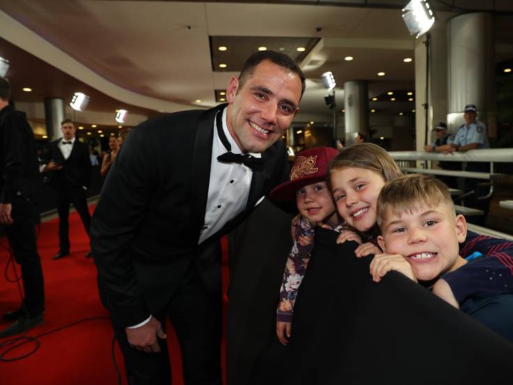 Cameron Smith with his kids