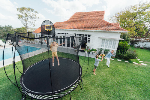 Jumping on a Springfree Trampoline