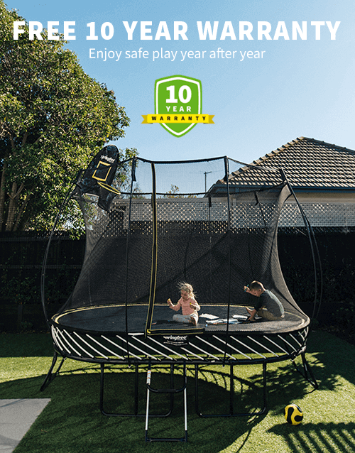 kids playing in a trampoline