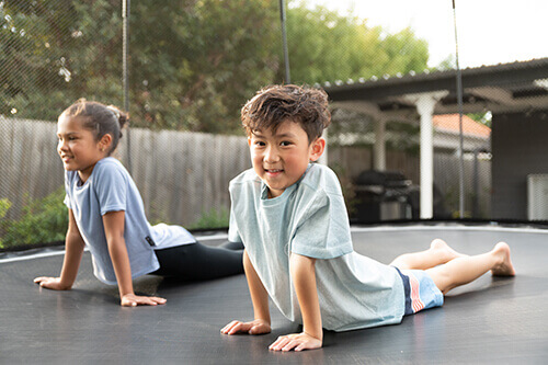 Yoga on your Springfree Trampoline