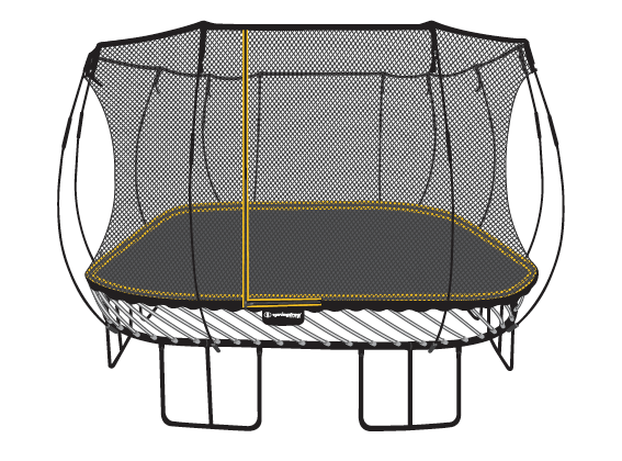 Installed springfree trampoline